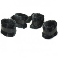 Leg Spreader Bar, Flexible, Faux Fur Cuffs